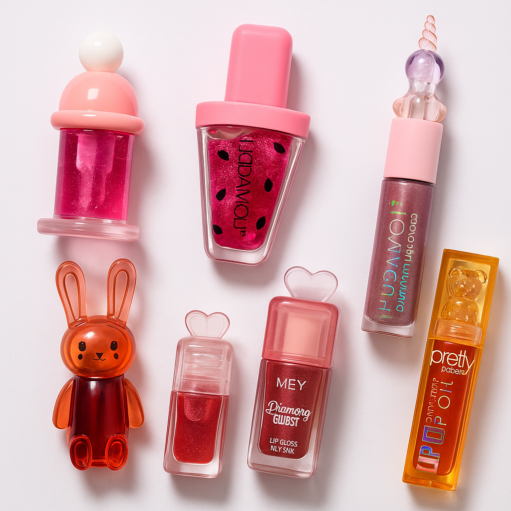 Mixed Lip Gloss & Lip Tint Collection – Cute & Trendy Pack