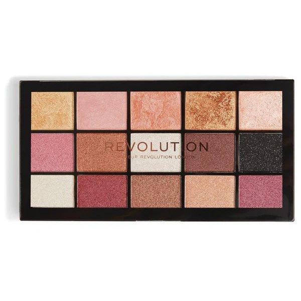 Makeup Revolution Eyeshadow Palette – 15 Highly Pigmented Shades (Shimmer & Matte Mix)