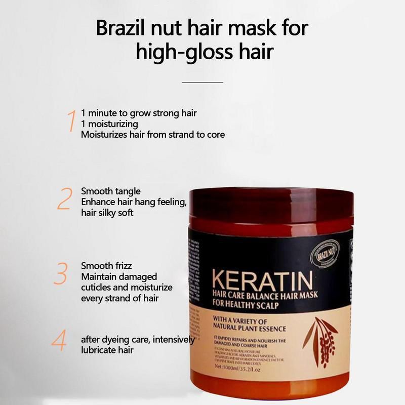 Brazil Nut Keratin Hair Mask – High Gloss & Repair Treatment (1000ml)