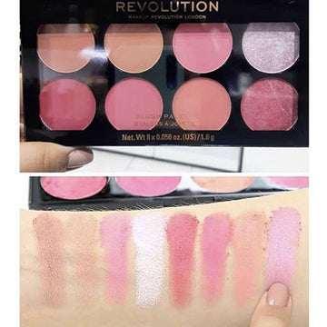 Revolution Makeup London Blush Palette – 8 Shades