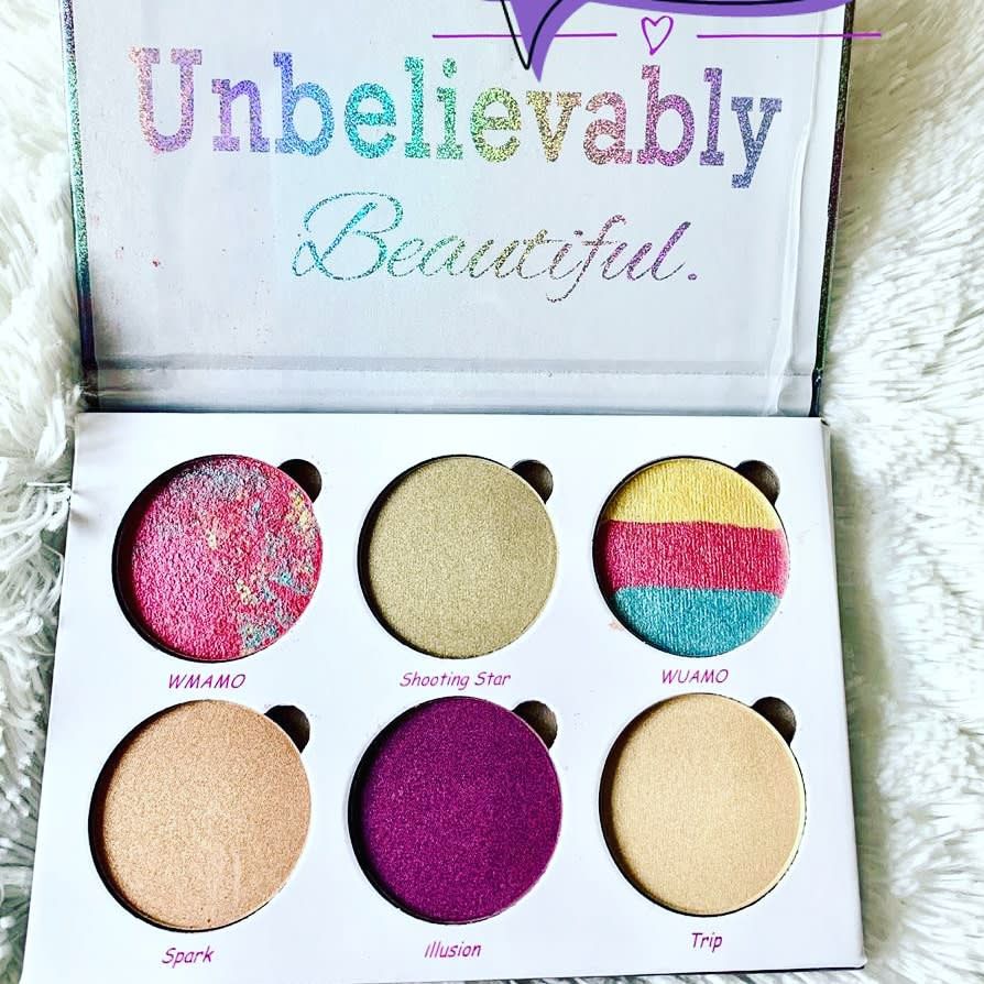 Unbelievably Beautiful – 6 Color Shimmer Eyeshadow & Highlighter Palette