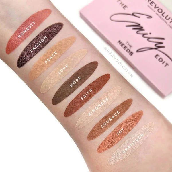 Revolution The Emily Needs Edit Eyeshadow & Face Palette – 12 Shades