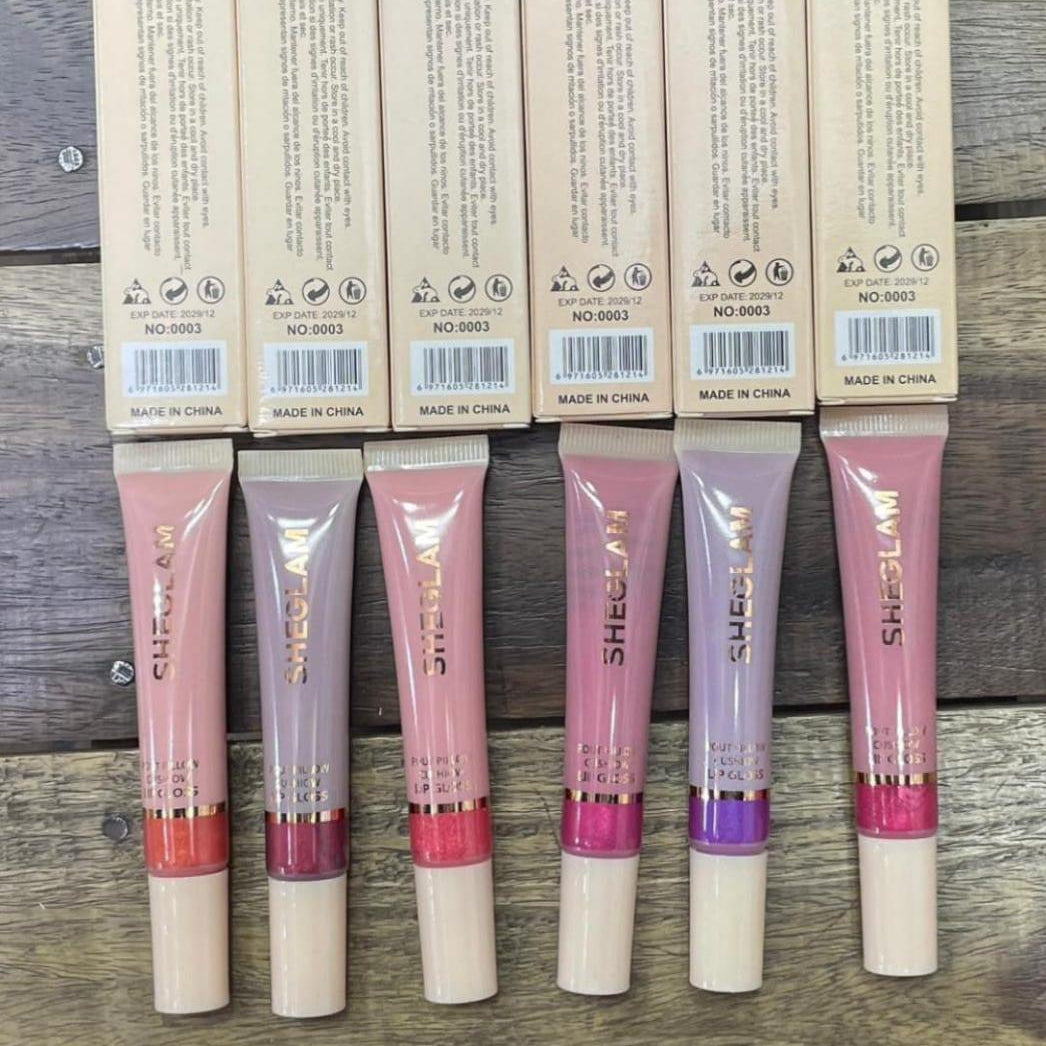 SHEGLAM Pout-Perfection Lip Gloss – Ultra Shine & Moisture (Set of 6)