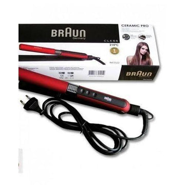 Braun Germany Professional Hair Straightener – Adjustable Temperature